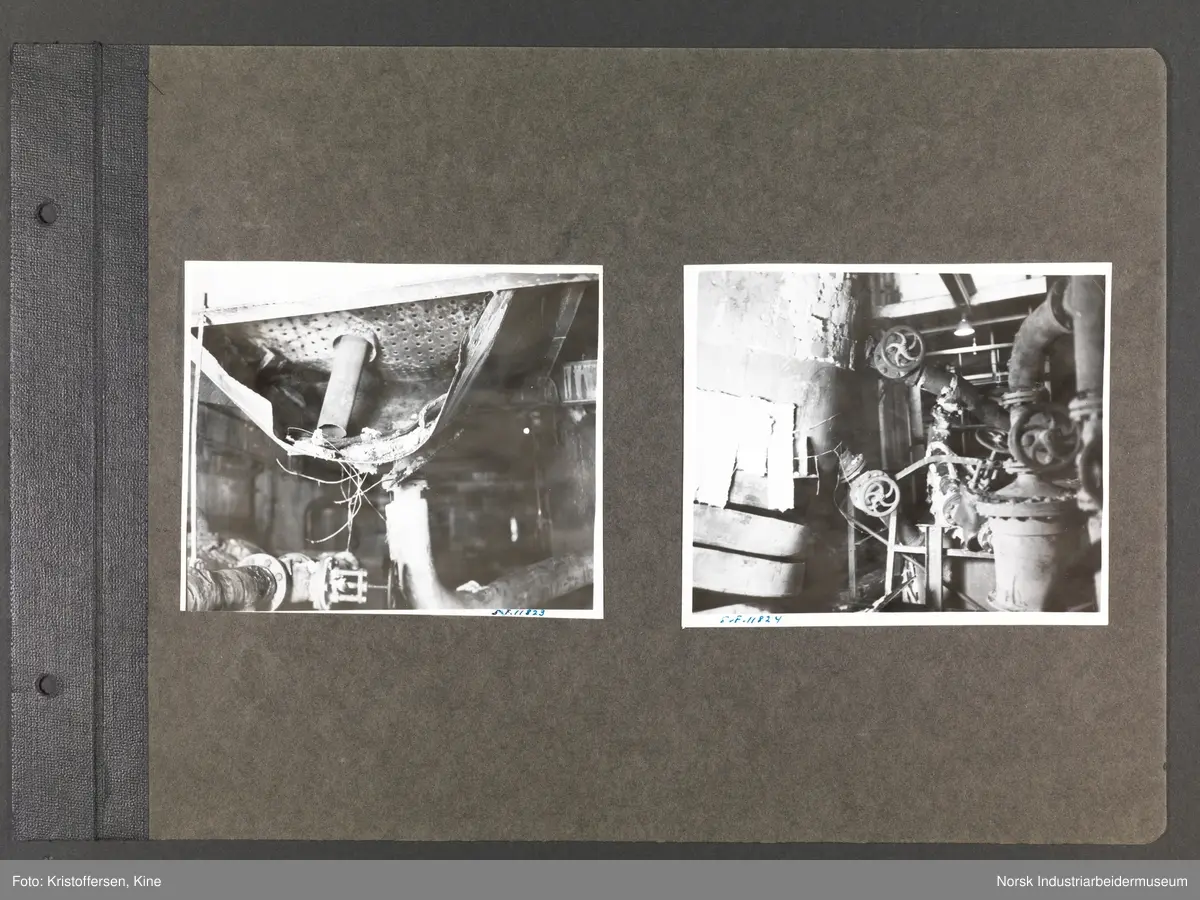 Fotoalbum med 52 sider og 53 innlimte fotografier fra Norsk Hydro på Herøya.