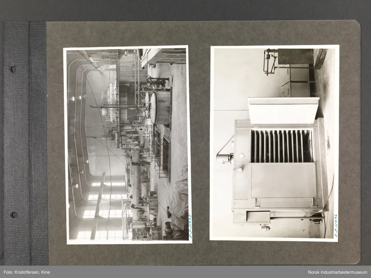 Fotoalbum med 48 sider og 61 innlimte fotografier fra Norsk Hydro på Herøya.