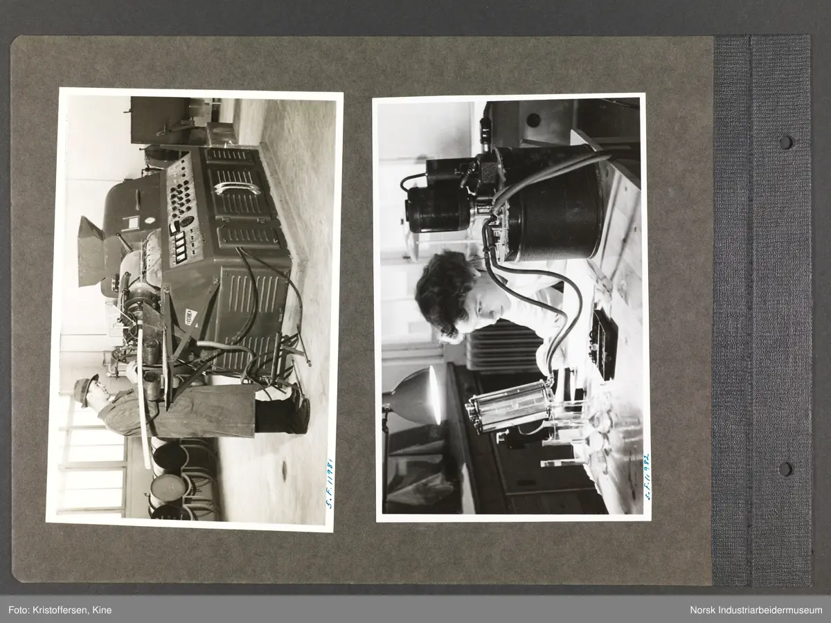 Fotoalbum med 48 sider og 61 innlimte fotografier fra Norsk Hydro på Herøya.