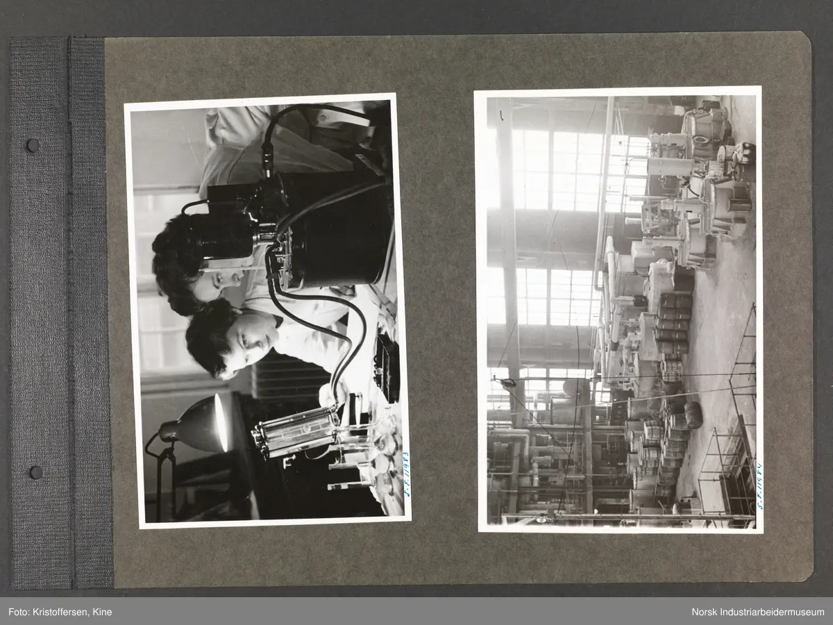 Fotoalbum med 48 sider og 61 innlimte fotografier fra Norsk Hydro på Herøya.