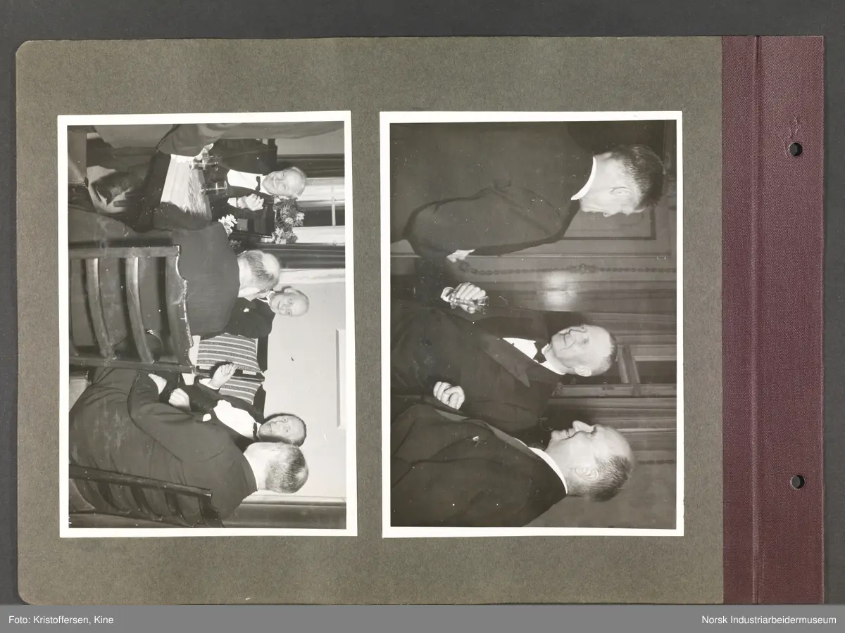 Fotoalbum med 48 sider og 56 innlimte fotografier fra Norsk Hydro på Herøya.