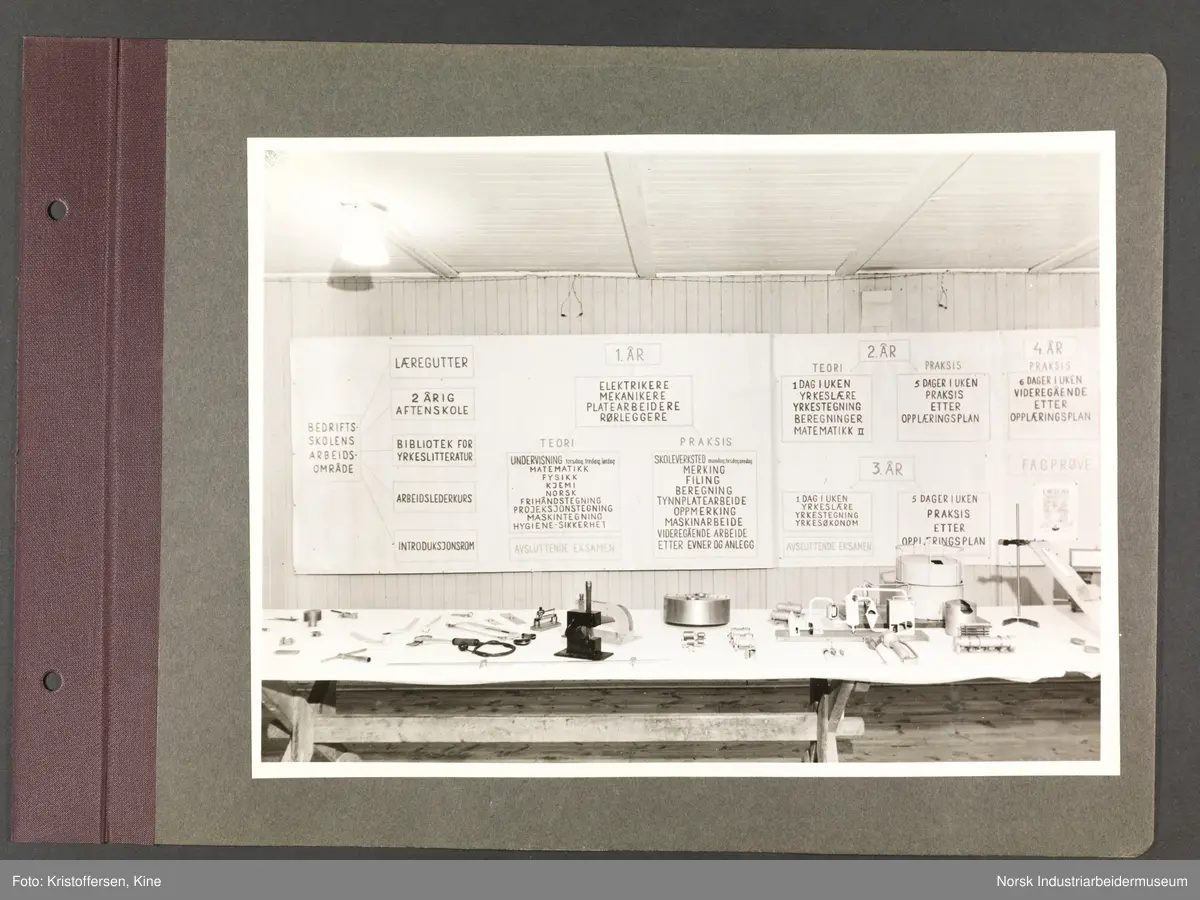Fotoalbum med 48 sider og 48 innlimte fotografier fra Norsk Hydro på Herøya.