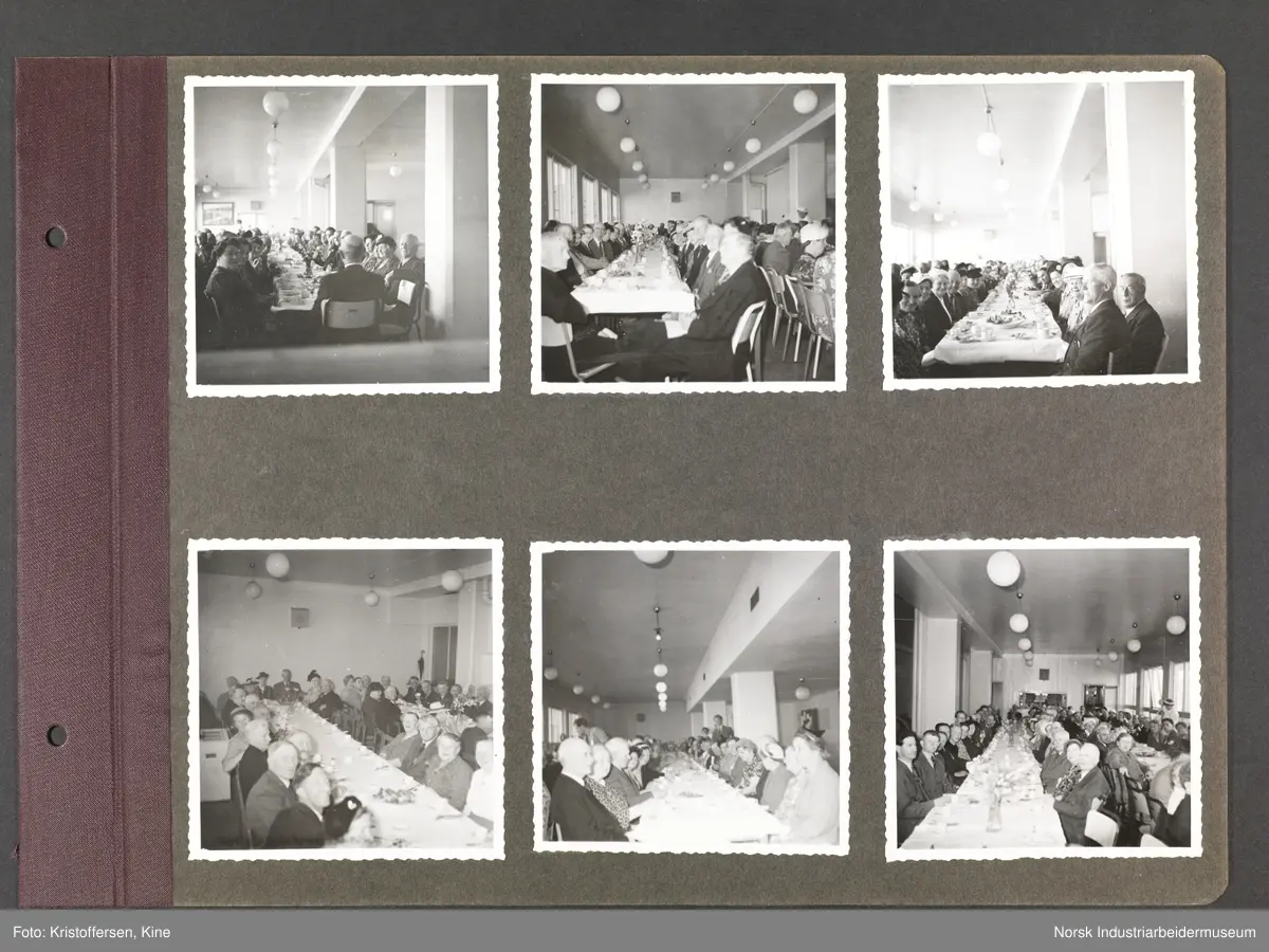 Fotoalbum med 50 sider og 123 innlimte fotografier fra Norsk Hydro på Herøya.