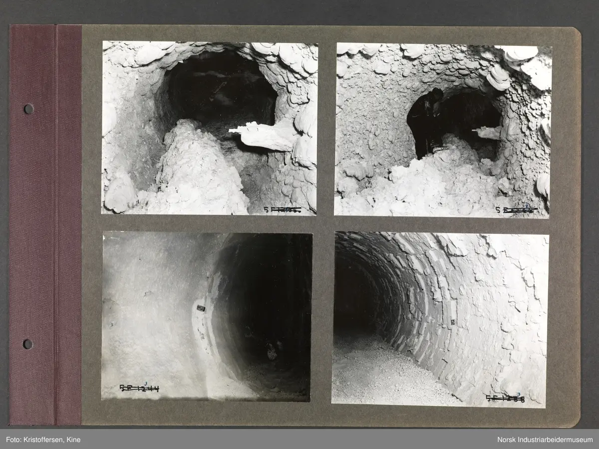 Fotoalbum med 50 sider og 123 innlimte fotografier fra Norsk Hydro på Herøya.