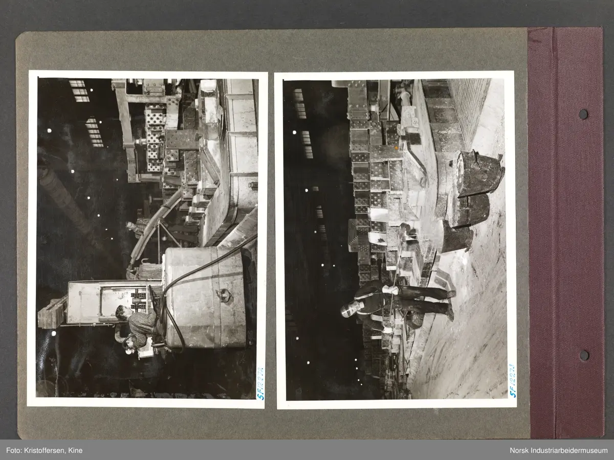 Fotoalbum med 50 sider og 123 innlimte fotografier fra Norsk Hydro på Herøya.