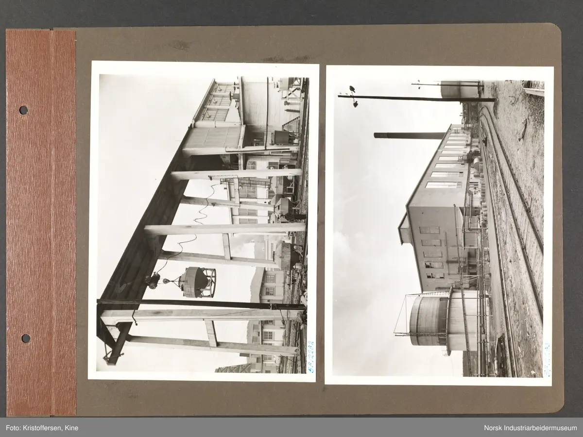 Fotoalbum med 50 sider og 69 innlimte fotografier fra Norsk Hydro på Herøya.