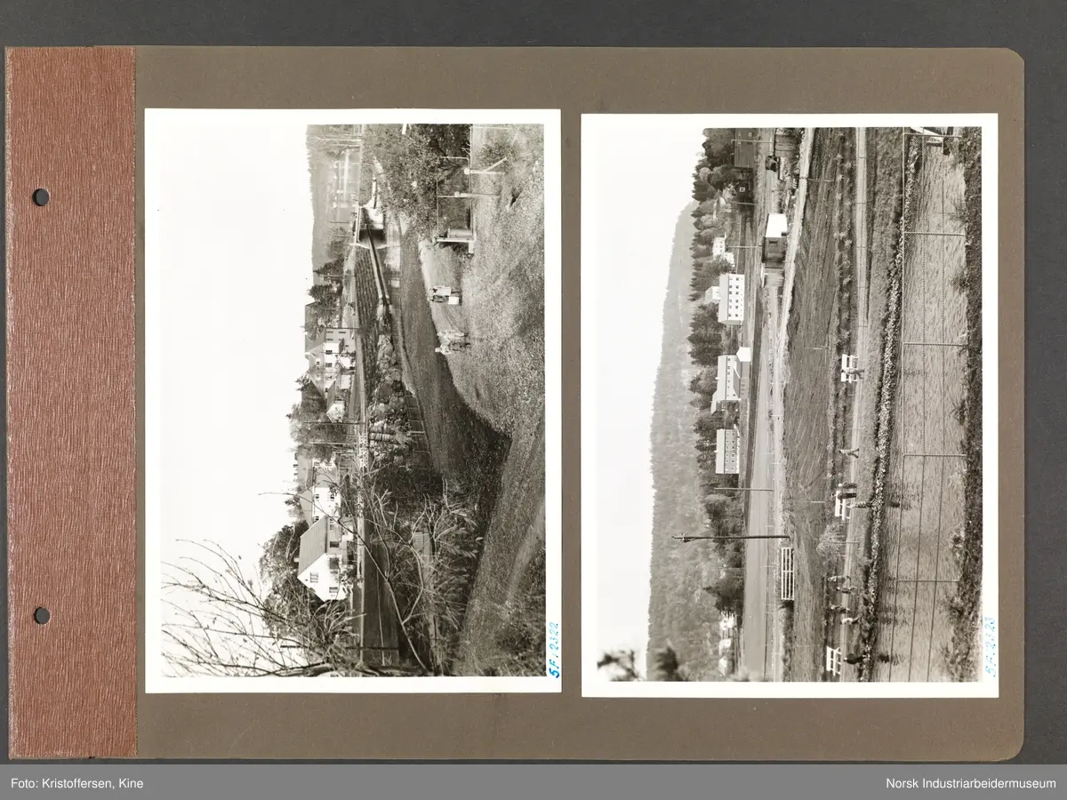Fotoalbum med 50 sider og 69 innlimte fotografier fra Norsk Hydro på Herøya.