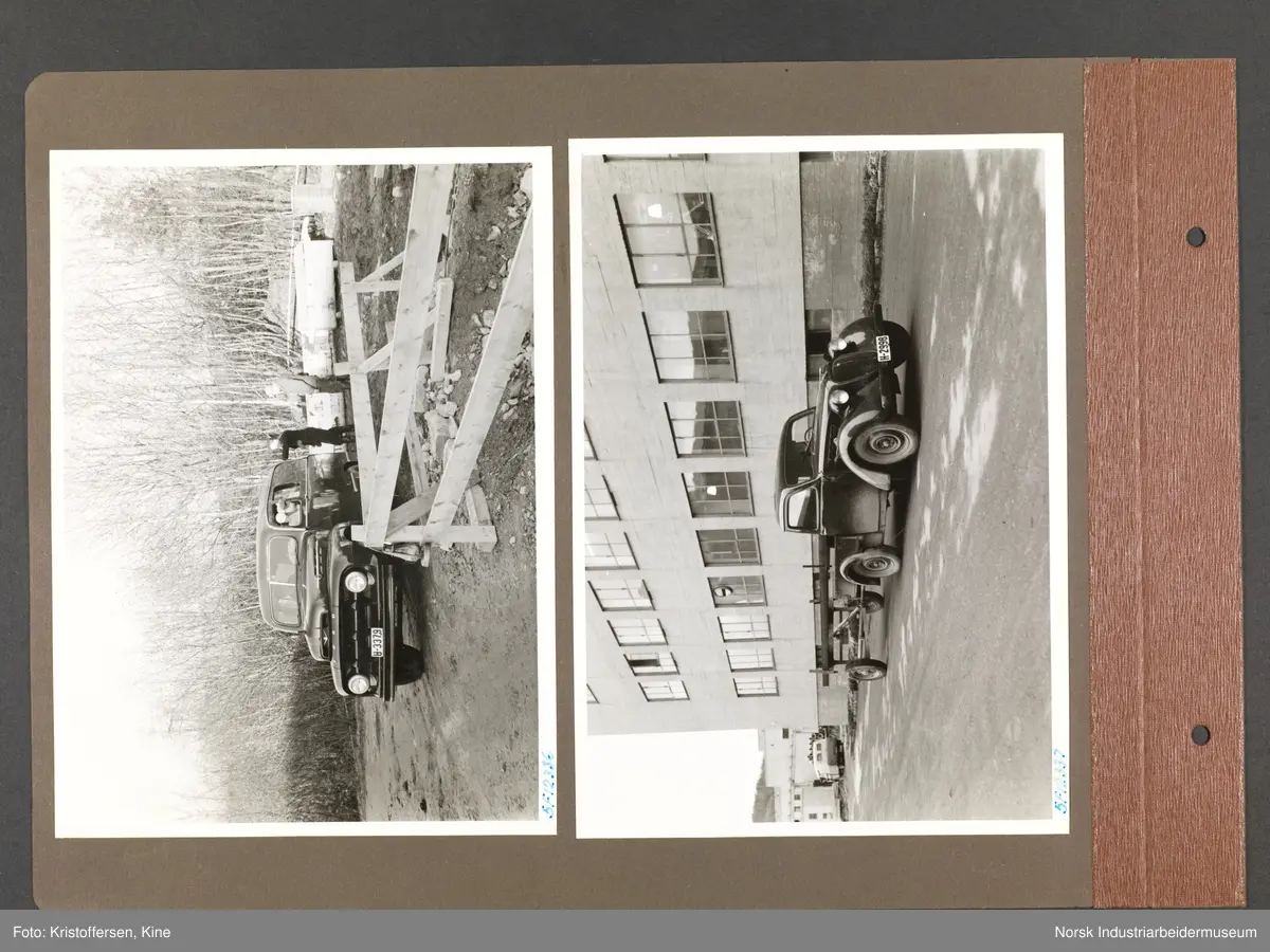 Fotoalbum med 50 sider og 69 innlimte fotografier fra Norsk Hydro på Herøya.