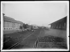 Malmö bangård 1929, vy över Carlsgatan.