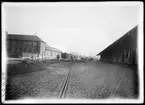 Malmö bangård 1929, vy över Carlsgatan.