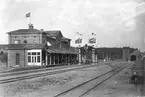 Arvika järnvägsstation, vid invigningen.