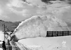 Snöslunga i aktion mellan Vassijaure och Riksgränsen.