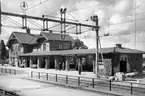 Båstad Södra järnvägsstation. Loggian tillkom efter 1935.