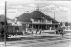 Nässjö - Oskarhamns Järnväg, NOJ G 481 godsvagn vid Hultsfred station.