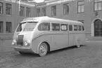 Reo-buss för Lindblads, Stockholm. Karossen tillverkad av Aktiebolaget Svenska Järnvägsverkstäderna, ASJ. Leveransfoto.