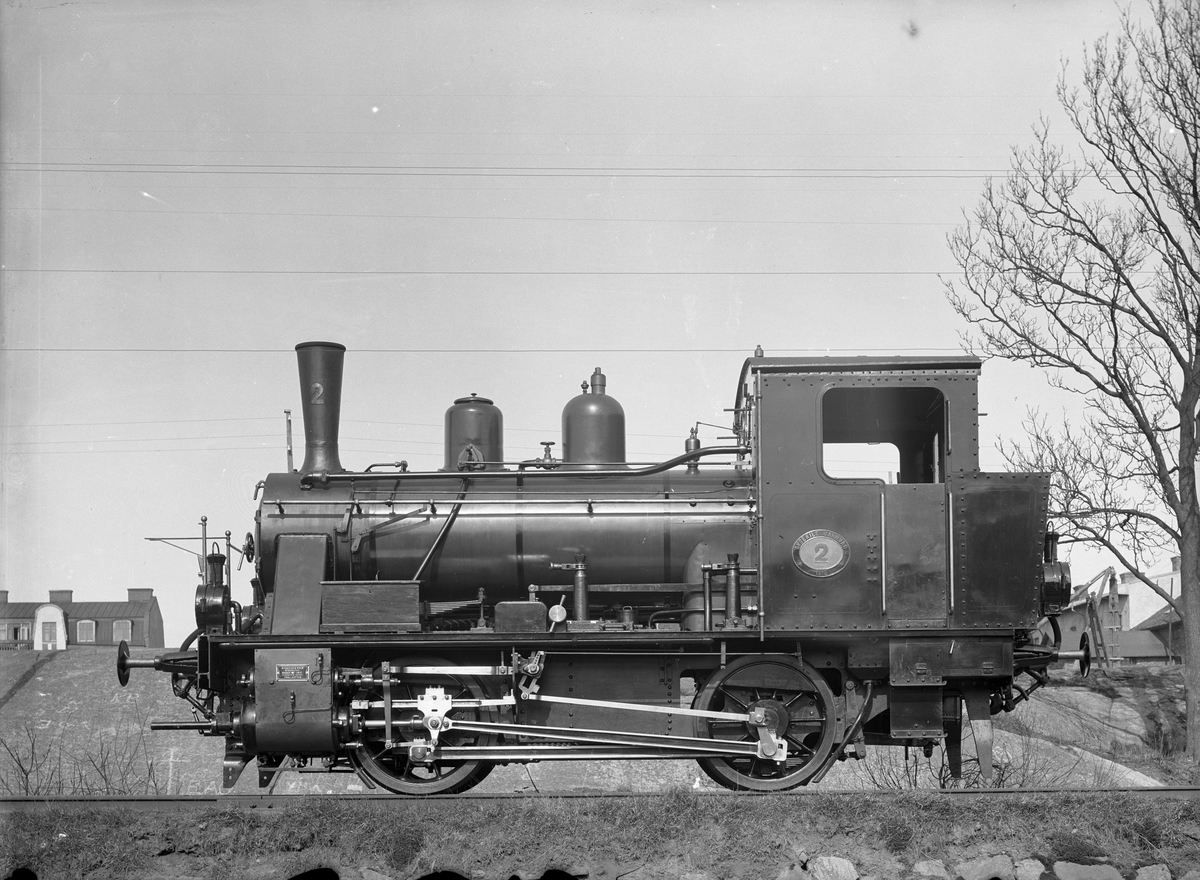 LyJ lok  2. Leveransfoto. Loket tillverkades av Nohab. Slopades 1966.