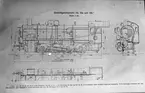 Ritning Statens Järnvägar, SJ ånglok litt Ga och Gb. Loken tillverkades under åren 1914 - 1923.