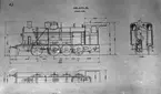 Ritning BJ ånglok littera N3. Loken tillverkades mellan 1907 och 1917.