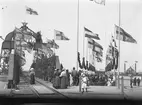 Invigning av färjeläget
Linjen startade den 6 juli 1909,
En tågfärjeled, Kungsleden till Sassnitz öppnades 1909
tågfärjan mellan Trelleborg och Sassnitz gjorde sin premiärtur.