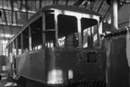 Släpvagn under byggnad för SS
AB Stockholms Spårvägar (SS), bildades 1915 
Bytte namn  1 Januari 1967 till  AB Storstockholms Lokaltrafik, SL