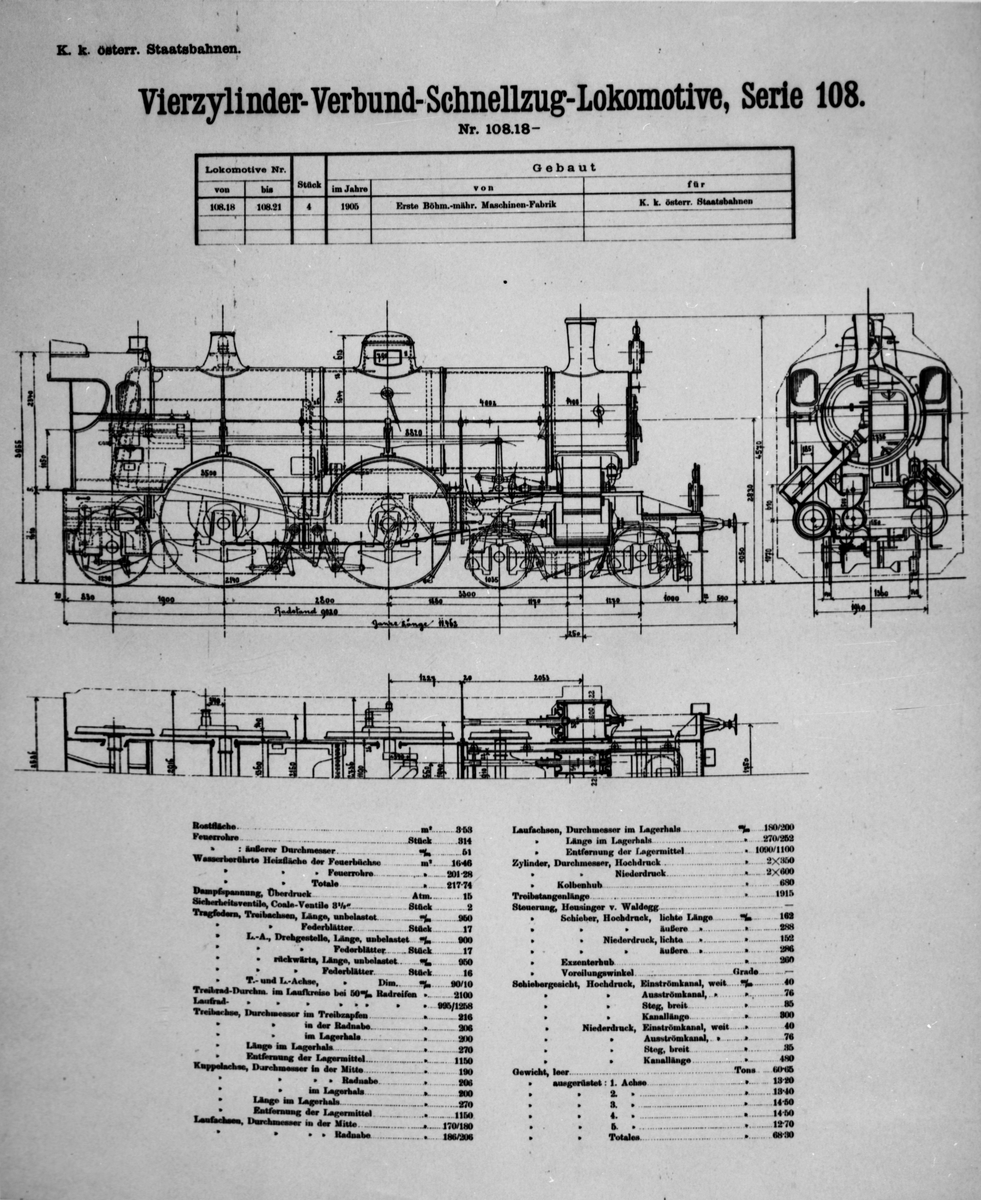 kkStB serie 108 108.18. Österrikiskt expresslok