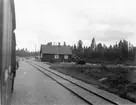 Byggevallen järnvägsstation längs sträckan Limedsforsen - Särna, uppförd av Limedsforsen-Särna Järnväg, LiSj, 1928.