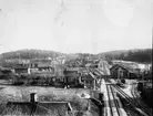 vy över bangården från stationshusets tak