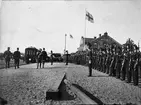 Ljungbyheds Station vid Gustaf V:s besök .Stationen togs i bruk 1892.