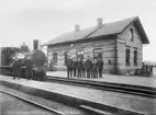 Skåne - Smålands Järnväg, SSJ lok 9. Markaryd Västra station togs i bruk 1894.