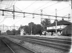 Stationen i Ockelbo, elektriferingen av banan 1942.