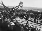 Festtåget Västergötland - Göteborgs Järnväg. Vara station vid invigningen.