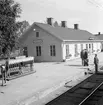 Gammelstads station. På bilden syns vevställverk, fällbomsvindspel, signalställbok. Station anlagd 1894. Mekanisk växelförregling.