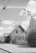 Uppsala norra station. Stationen öppnad 1912. Bangården har förlängts norrut.