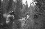 Filminspelning med SJ Driftvärn. SJ Driftvärn bildades 1946 och hade till uppgift att skydda viktiga anläggningar vid beredskap och krig. Driftvärnen lades ner 2005.