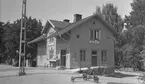 Källeryd station. Cykeldressin tillverkad av Fjugesta maskinfabrik..