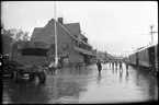 Under evakueringen av finska flyktingar, hösten 1944.  Kiruna järnvägsstation.