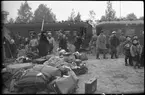 Flyktingar från Finland anländer i Haparanda hösten 1944.