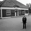 Nyhammar station anlades 1900. I förgrunden står en stins.