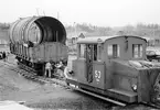 Statens Järnvägar, SJ Zp 234. Transport av cementugn Kalmar - Degerhamn. Fotograferat av Stationsskrivare Nelson, Kalmar Central