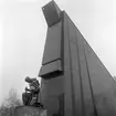 Sowjetisches Ehrenmal Treptower Park, minnesmärke över de soldater från Röda Armén som stupade under striderna i Berlin april-maj 1945. Bilden tagen i samband meed Statens Järnvägar, SJ Lucias besök i Berlin 1958