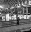 Utställningsskärmar, stora hallen, Stockholm centralstation