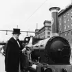 Historiska tågets resa från Stockholm till Göteborg för invigningen av Tåg 62. På bilden syns lok nummer 3 