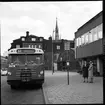 Buss vid Centralstationen. Klarabergsviadukten, norra änden av Stockholm Central.