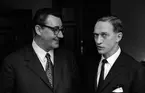 Otto Arndts besök. DDR:s transportminister och generaldirektör Lars Peterson i plenisalen