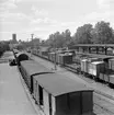 Bangården vid Karlstad station.