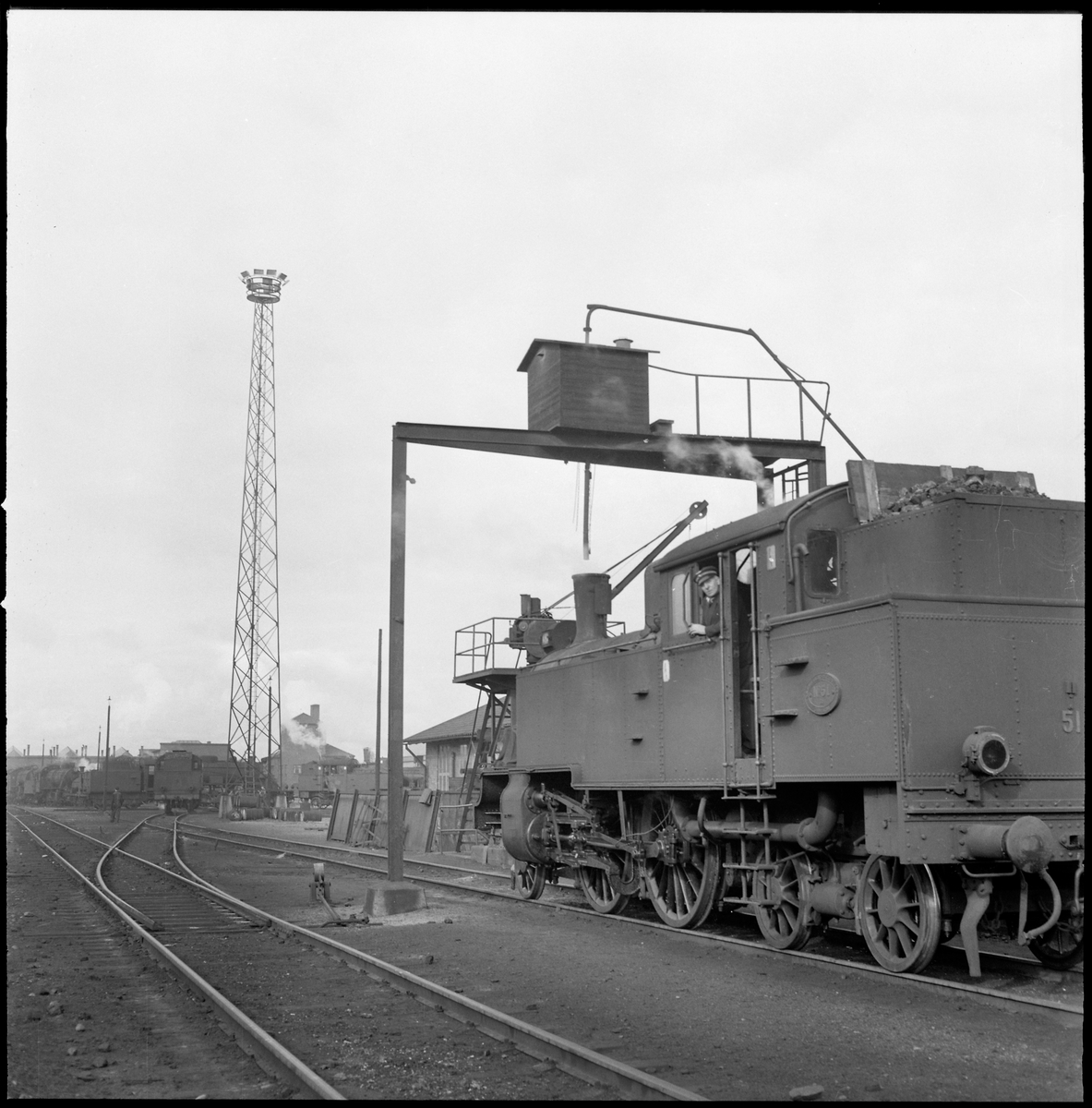 Vattentagning. Trafikaktiebolaget Grängesberg - Oxelösunds Järnvägar, TGOJ S3 51.