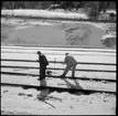 Snöskottning på bangården i Långsele.