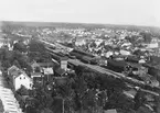 Vy över Katrineholm bangård.