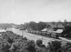 Första stationshuset. Stationsnamnet var från början Södertelje nedre.