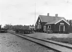 Åmsele stationshus och godsmagasin.